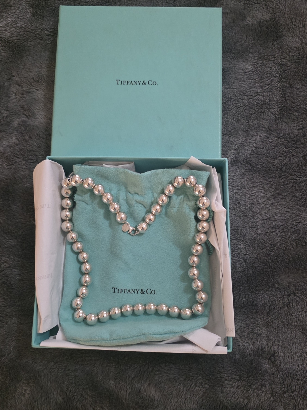 Tiffany & Co. Sterling Silver Bead Necklace